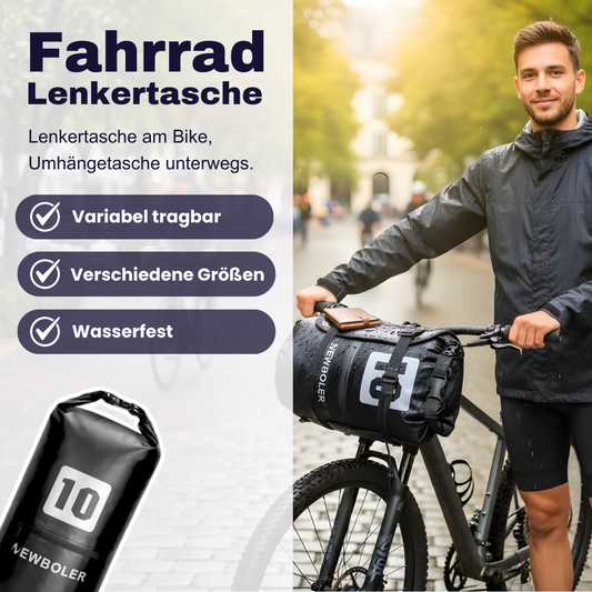 NEWBOLER Fahrrad-Lenkertasche – Wasserdicht, flexibel tragbar & sofort startklar