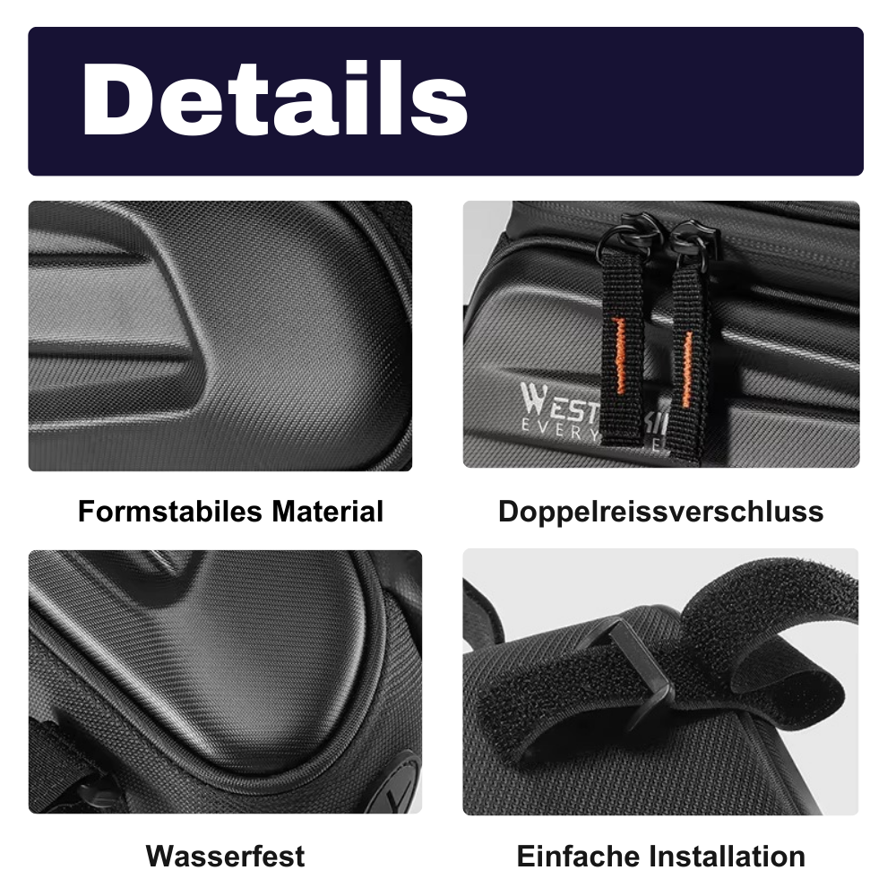 WEST BIKING Fahrrad-Rahmentasche mit Touchscreen – Sicher verstaut & alles im Blick