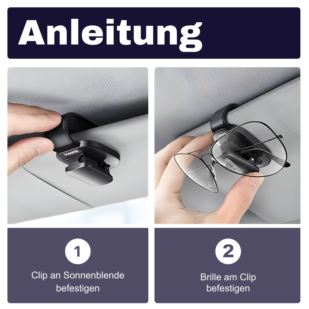 Auto-Brillenhalter für die Sonnenblende – Ordnung, Schutz & schneller Zugriff